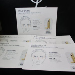 YSL YVES SAINT LAURENT TOUCHE ECLAT STROBING LIGHT SCULPT W LIGHT SAMPLE CARD x5